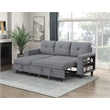 Lexicon Robinson Boucle Sectional with Reversible Chaise & Pull-out Bed in Gray