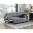 Lexicon Robinson Boucle Sectional with Reversible Chaise & Pull-out Bed in Gray