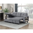 Lexicon Robinson Boucle Sectional with Reversible Chaise & Pull-out Bed in Gray