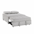 Lexicon Desmond Textured Convertible Armless 2-Seater with Pull-out Bed in Gray