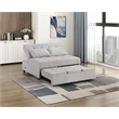 Lexicon Desmond Textured Convertible Armless 2-Seater with Pull-out Bed in Gray