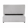 Lexicon Desmond Textured Convertible Armless 2-Seater with Pull-out Bed in Gray