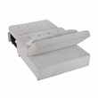 Lexicon Desmond Textured Convertible Armless 2-Seater with Pull-out Bed in Gray