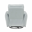 Lexicon Thomas Leather Swivel Glider Reclining Chair in Aqua