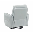 Lexicon Thomas Leather Swivel Glider Reclining Chair in Aqua