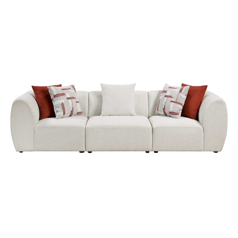 Lexicon Franz Chenille Fabric Sofa in Beige