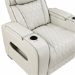 Lexicon Fairway Faux Leather Power Reclining Chair with Power Headrest in Taupe