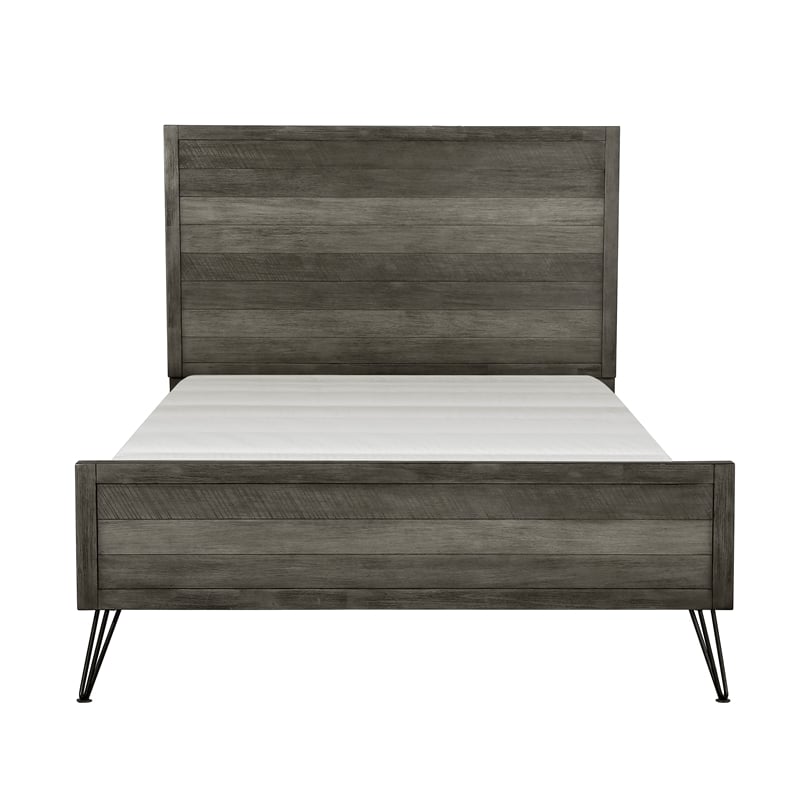 Lexicon Urbanite Asian Hardwood Full bed in 3 Tone Gray