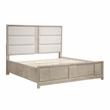 Lexicon Mckewen Asian Hardwood QN Pltfm Bed with Footboard Storage in Light Gray