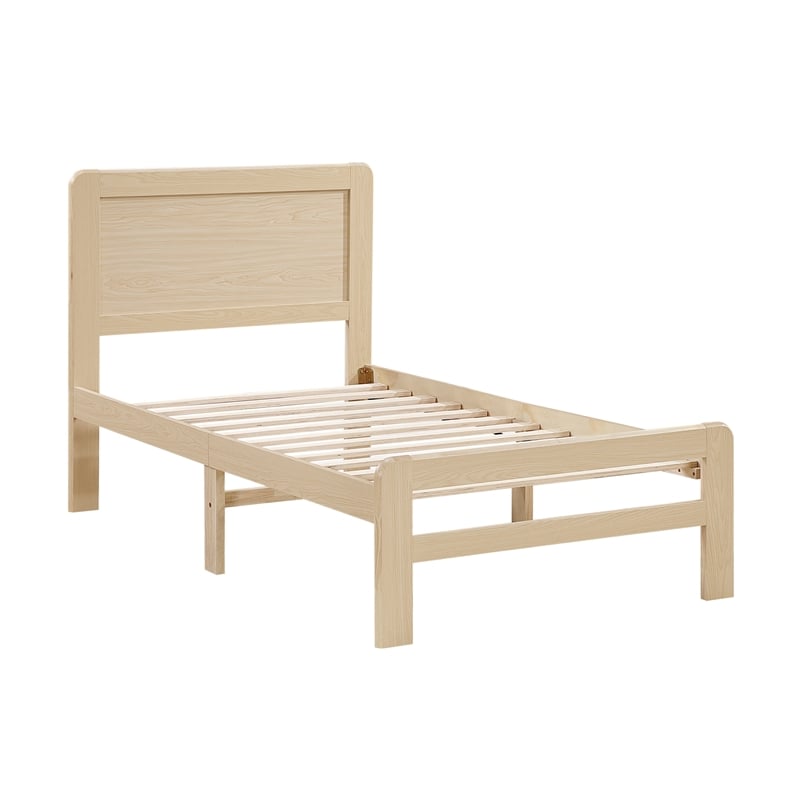 Lexicon Carter Asian Hardwood Twin Platform Bed in Natural