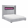 Lexicon Fitzroy Corduroy Queen Bed in Gray