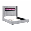 Lexicon Fitzroy Corduroy California King Bed in Gray