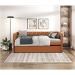 Lexicon Wilcox Faux Leather Daybed in Brown