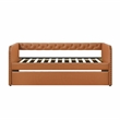 Lexicon Wilcox Faux Leather Daybed in Brown