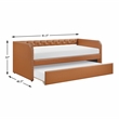 Lexicon Wilcox Faux Leather Daybed in Brown