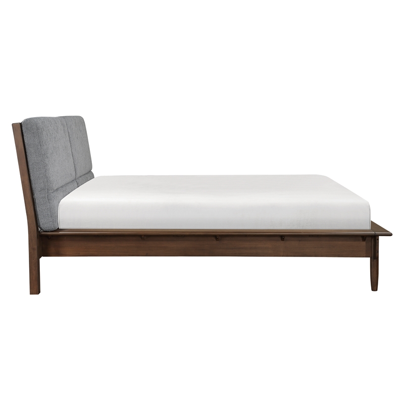 Lexicon Astrid Asian Hardwood Eastern King Platform Bed in Walnut