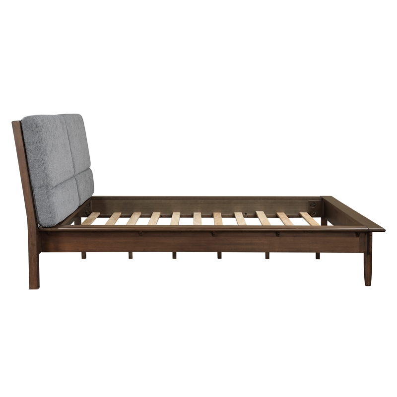 Lexicon Astrid Asian Hardwood Eastern King Platform Bed in Walnut