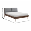 Lexicon Astrid Asian Hardwood Eastern King Platform Bed in Walnut