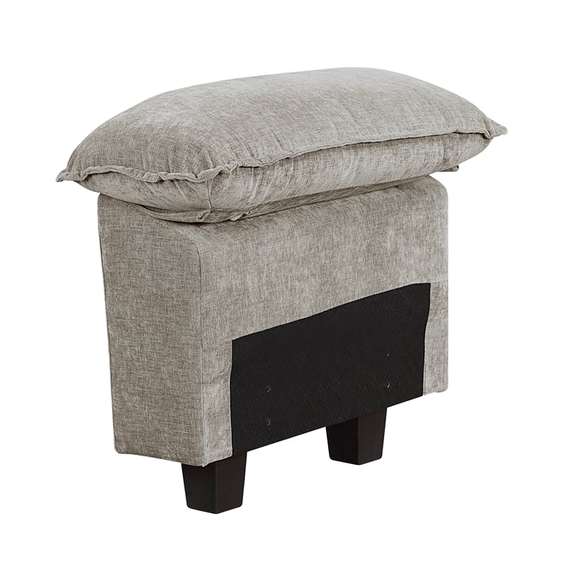 Lexicon Dublin Chenille 2 Arms with Adjustable Pillow Top in Dark Pewter