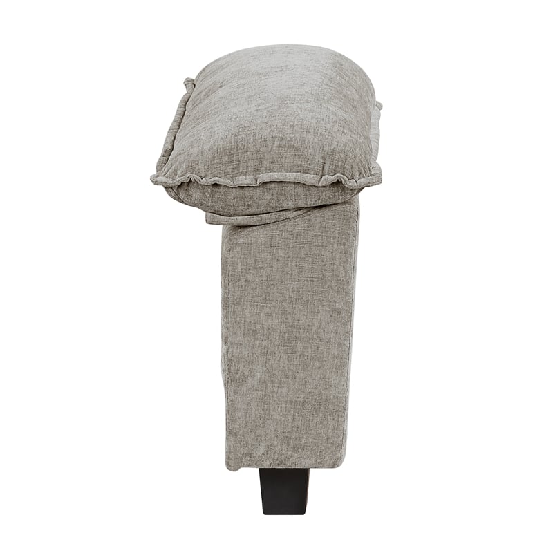 Lexicon Dublin Chenille 2 Arms with Adjustable Pillow Top in Dark Pewter