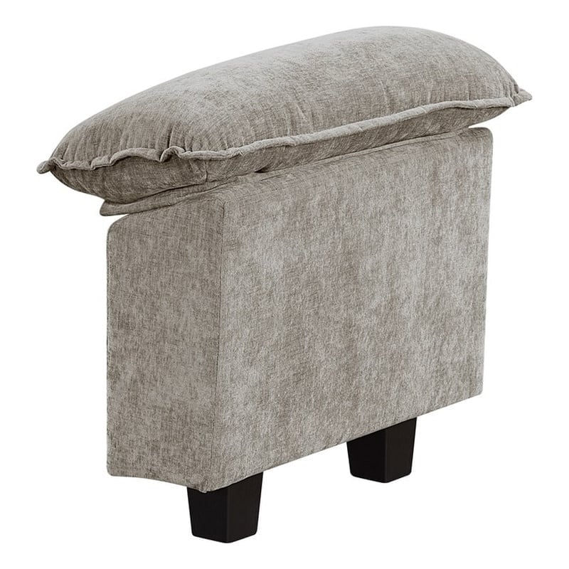 Lexicon Dublin Chenille 2 Arms with Adjustable Pillow Top in Dark Pewter
