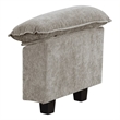 Lexicon Dublin Chenille 2 Arms with Adjustable Pillow Top in Dark Pewter