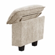 Lexicon Dublin Chenille 2 Arms with Adjustable Pillow Top in Taupe