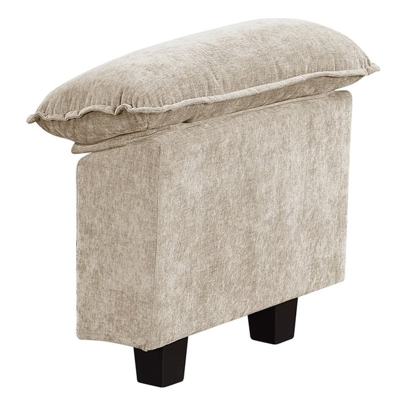 Lexicon Dublin Chenille 2 Arms with Adjustable Pillow Top in Taupe