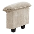Lexicon Dublin Chenille 2 Arms with Adjustable Pillow Top in Taupe