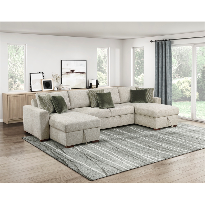 Lexicon Isla Microfiber Two Arms in Sage Sand
