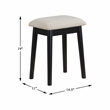 Lexicon Camilla Acacia Vanity Dresser with Mirror and Stool in Black