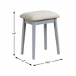 Lexicon Camilla Acacia Vanity Dresser with Mirror and Stool in Gray