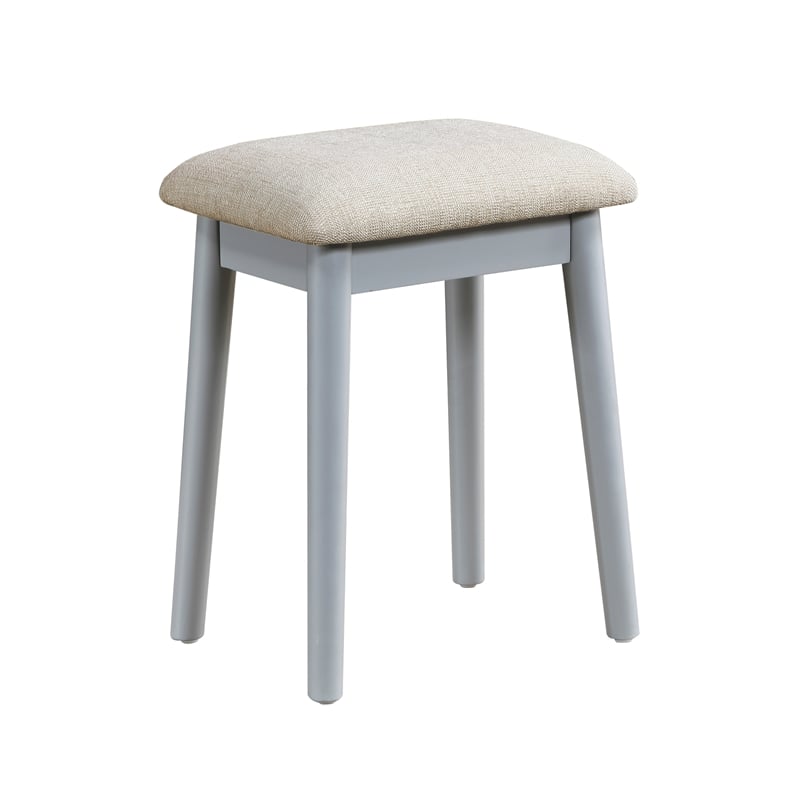 Lexicon Camilla Acacia Vanity Dresser with Mirror and Stool in Gray