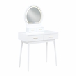 Lexicon Camilla Acacia Vanity Dresser with Mirror and Stool in White