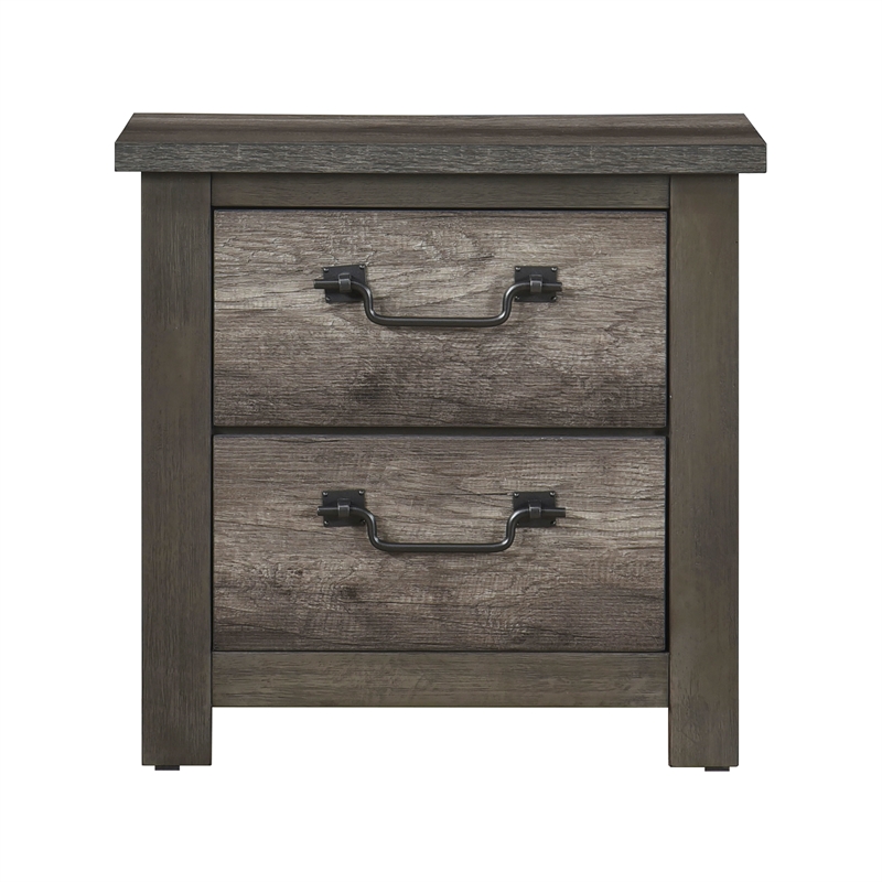 Lexicon Lenior Asian Hardwood Nightstand in Gray