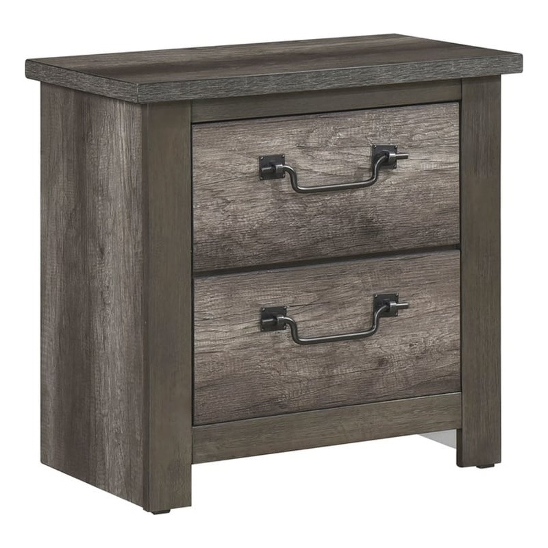 Lexicon Lenior Asian Hardwood Nightstand in Gray