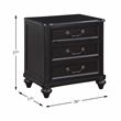 Lexicon Herman Poplar Nightstand in Charcoal Brown