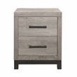 Lexicon Zephyr Rubber Wood Nightstand in Light Gray