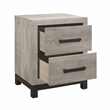 Lexicon Zephyr Rubber Wood Nightstand in Light Gray
