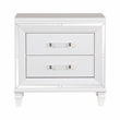 Lexicon Tamsin Asian Hardwood Nightstand in White Metallic