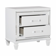 Lexicon Tamsin Asian Hardwood Nightstand in White Metallic
