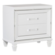 Lexicon Tamsin Asian Hardwood Nightstand in White Metallic