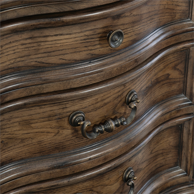 Lexicon Heath Court Asian Hardwood Nightstand in Brown Oak