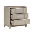 Lexicon Mckewen Asian Hardwood Nightstand in Light Gray