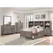 Lexicon Woodrow Asian Hardwood Pier/Tower Nightstand in Gray