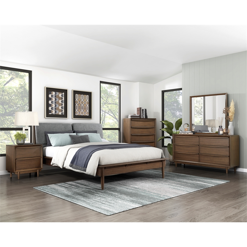 Lexicon Astrid Asian Hardwood Night Stand in Walnut