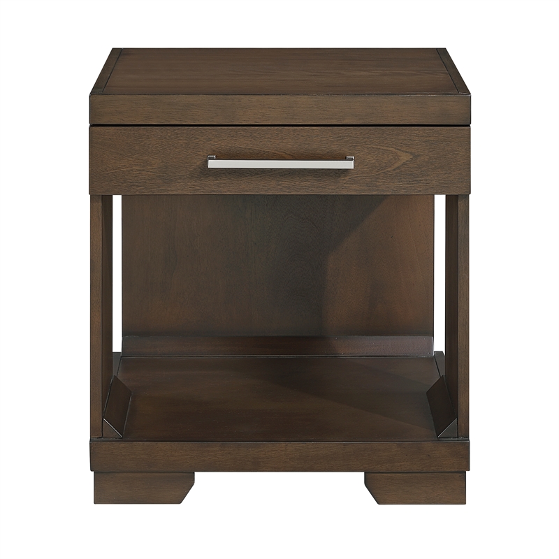 Lexicon Duncan Asian Hardwood End Table in Espresso