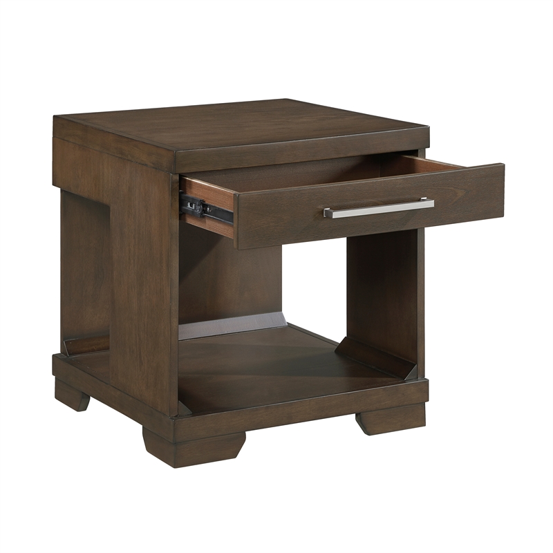 Lexicon Duncan Asian Hardwood End Table in Espresso