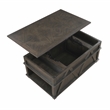 Lexicon Lakeside Rubber Wood Lift Top Cocktail Table in Brown