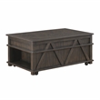 Lexicon Lakeside Rubber Wood Lift Top Cocktail Table in Brown